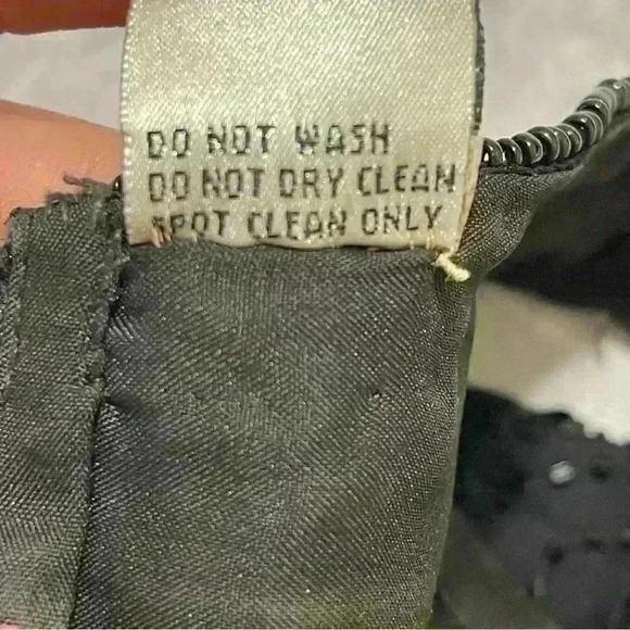 Laurence Kazar New York Womans Dress Vintage Sparkle Holiday 100% Silk Blk Sz PS - Picture 10 of 10